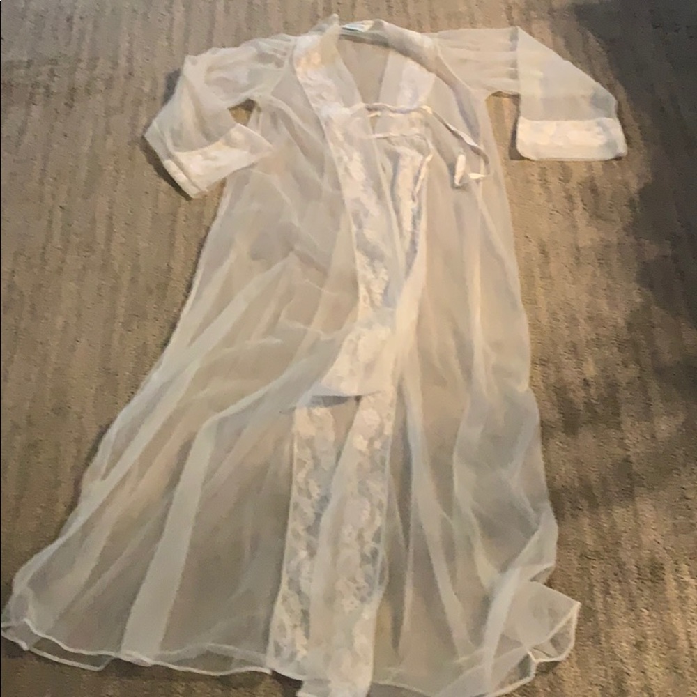Vintage Movie Star see through robe white …